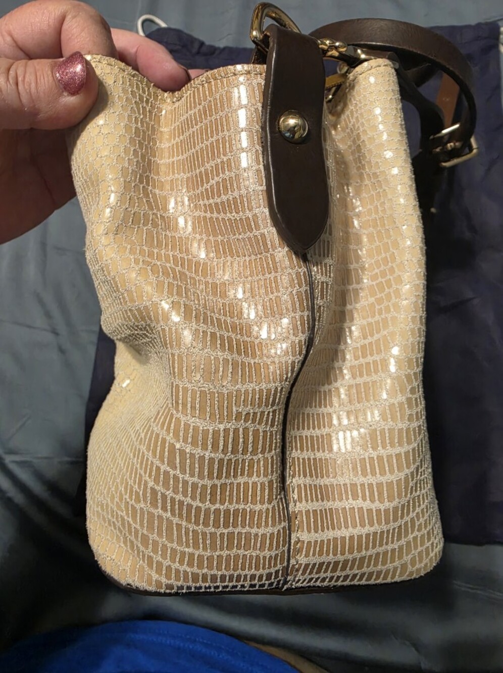 Dooney and Bourke Ostrich Satchel with Florentine Leather Wallet EUC - Picture 7 of 16